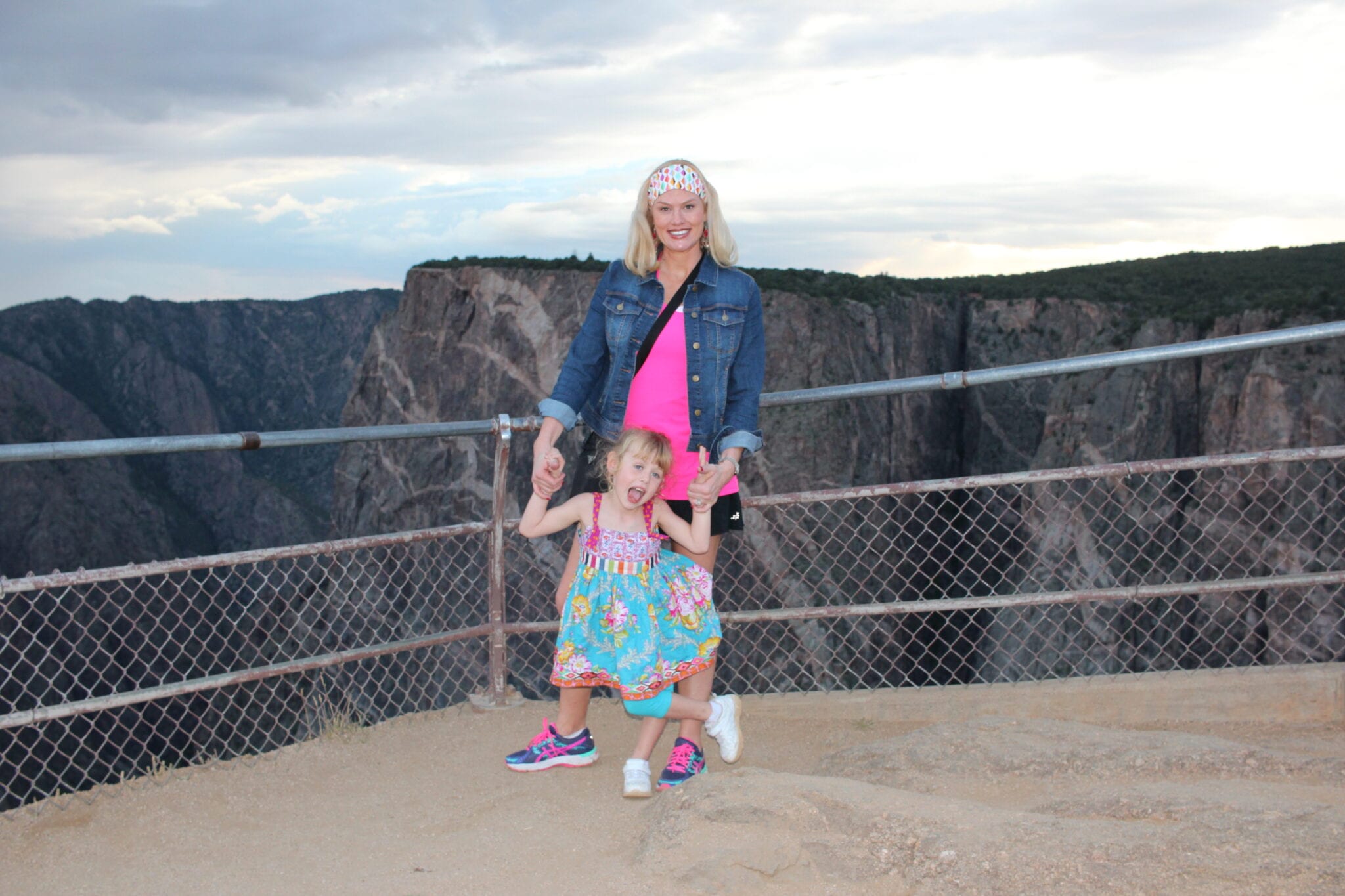 Brielle and I in front of the "Painted Wall"