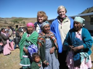 Penny and Magdalena with some of the elder women of Canton San Antonio.